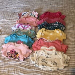 Baby girl onesies size 3 months